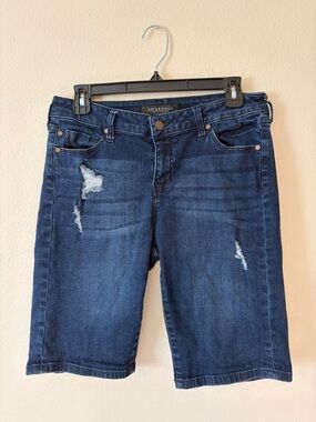 Liverpool Jeans Company Dark Blue Distressed Bermuda Shorts 10/30